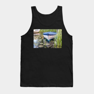 Moored row boat on the Norfolk Broads Tank Top